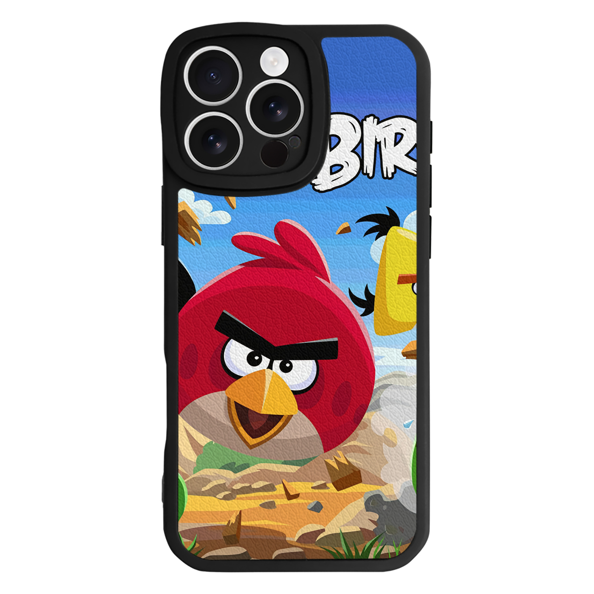 （画像用） Angry Birds アングリーバード 【iPhone 16シリーズ対応】シリコンスマホケース（レザー調） 材質：シリコン